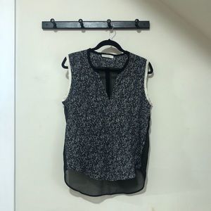 Sandro tank black and white print